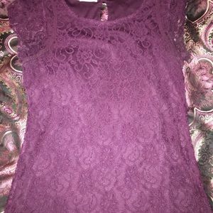 Lace purple dress shirt
